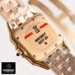 Case Back of Cartier-Style Watch Dupe - WGNP0006 Model with Water Resistance Markings