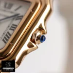 Blue Synthetic Cabochon Crown - Cartier-Inspired Watch Dupe with Screw-Down Mechanism