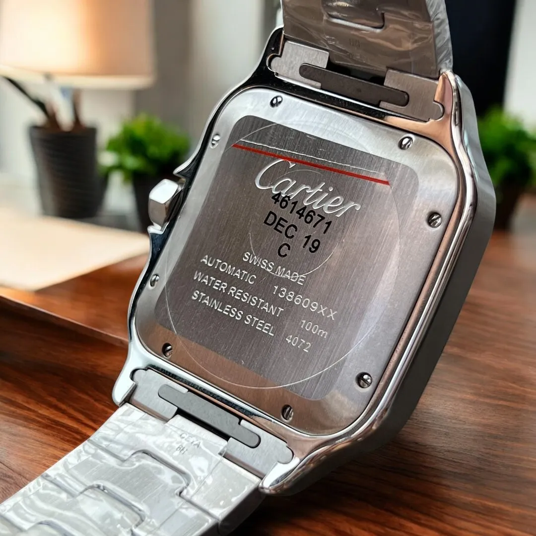 Back view of the Super Clone Cartier Santos Large Model WSSA0062 watch