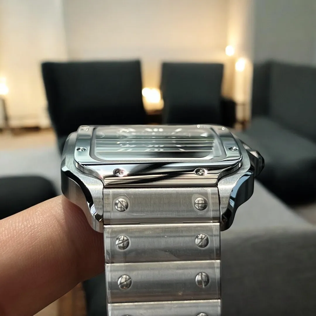 Super Clone Santos WSSA0062 Bracelet Detail - Brushed and polished stainless steel links