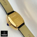 Back view of Cartier Baignoire Gold Ladies WGBA0040 watch dupe