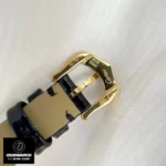 Cartier Baignoire WGBA0040 watch dupe with gold pin buckle