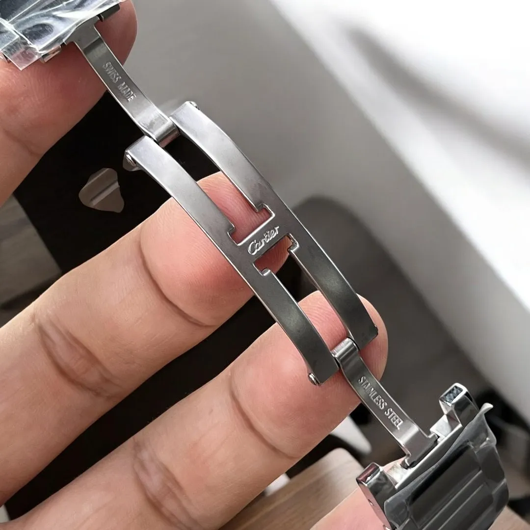 Double Security Folding Clasp - 316L Surgical-grade Steel Construction on Watch Dupe