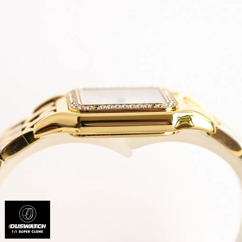 Side profile of the Panthere de Cartier WJPN0066 super clone watch, emphasizing the slim 6mm thick case design.
