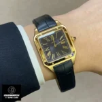 Business Wearing Super Clone Santos Dumont-WGSA0115 - Ultra-thin 7.3mm case paired with alligator leather strap for formal occasions