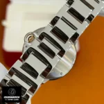 Bracelet of the Cartier Ballon Bleu two-tone 33mm watch dupe.