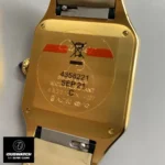 Back view of the Super Clone Cartier Santos-Dumont WGSA0115, showcasing its case back design.