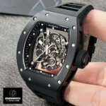 75° Angled Perspective - Black Ceramic Case with 0.27mm Thin Dial Bridges & Anti-Magnetic Faraday Cage