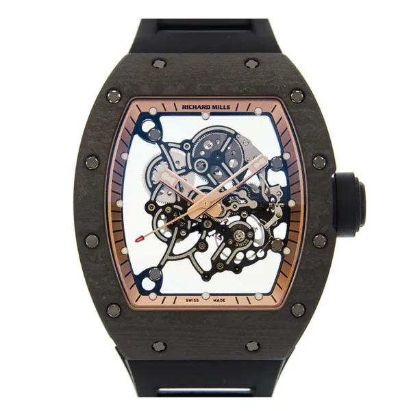 Richard Mille RM 055 Bubba Watson Edition on White Background - NTPT Carbon Fiber Case & Swiss Super Clone Movement