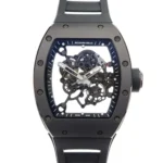 Richard Mille RM 055 Black Ceramic Super Clone with Transparent Dial - 600-Layer TPT® Carbon Matrix & Swiss ETA 2892-S7 Movement