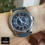 Patek 6007A Limited Edition super clone watch on wrist, demonstrating the curved lugs and comfortable fit for various wrist sizes