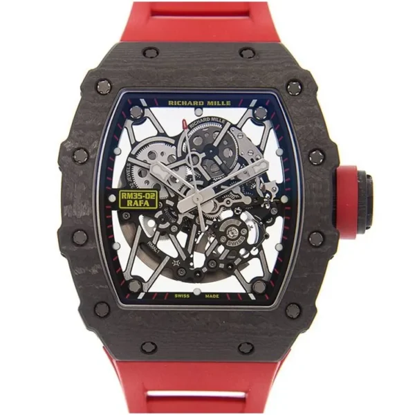 Richard Mille Rafael Nadal Black Carbon NTPT Super Clone RM 35-02 on a white background