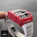 Side view showcasing the carbon fiber case of the Richard Mille Rafael Nadal watch