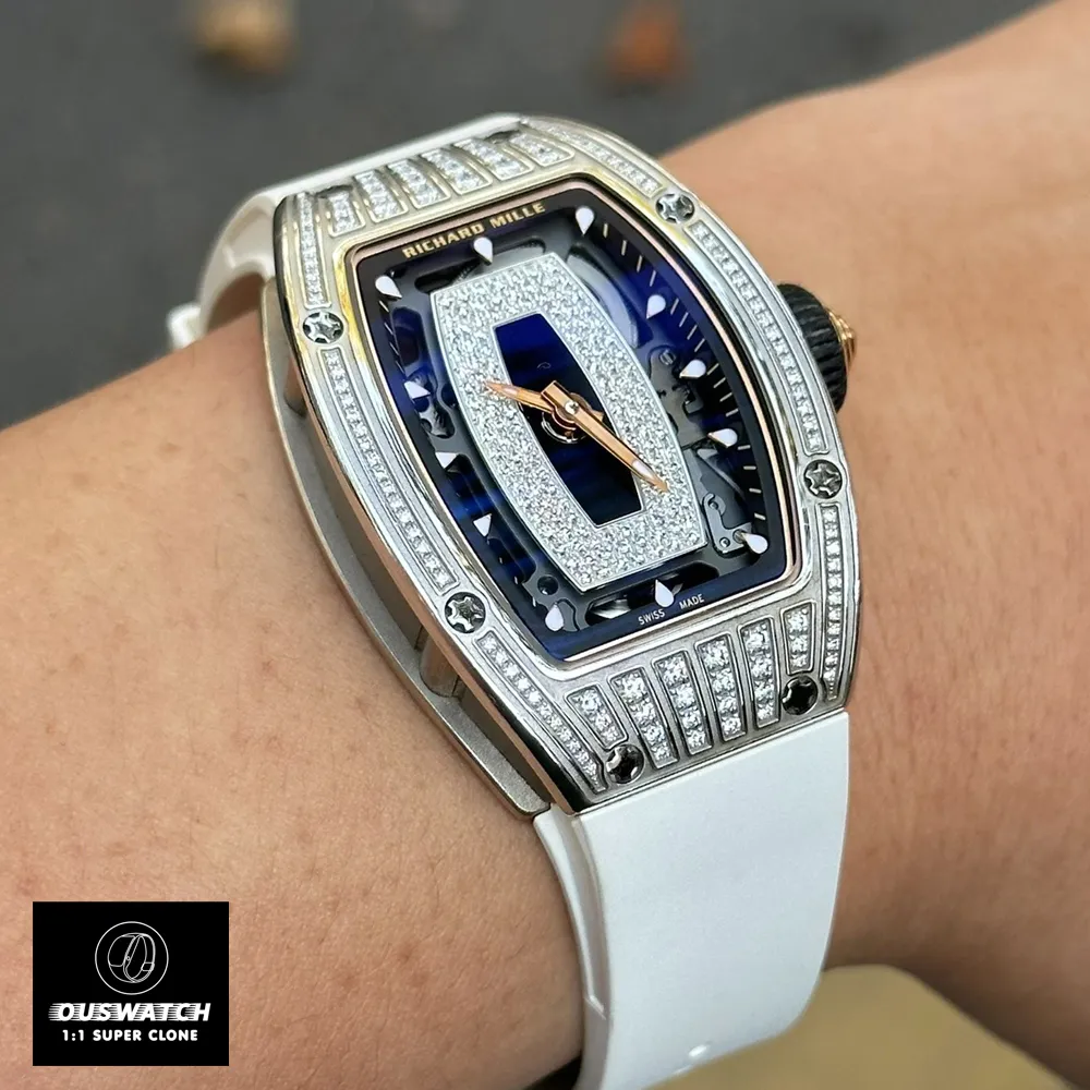 Super Clone Richard Mille RM 07‑01 diamond watch on wrist