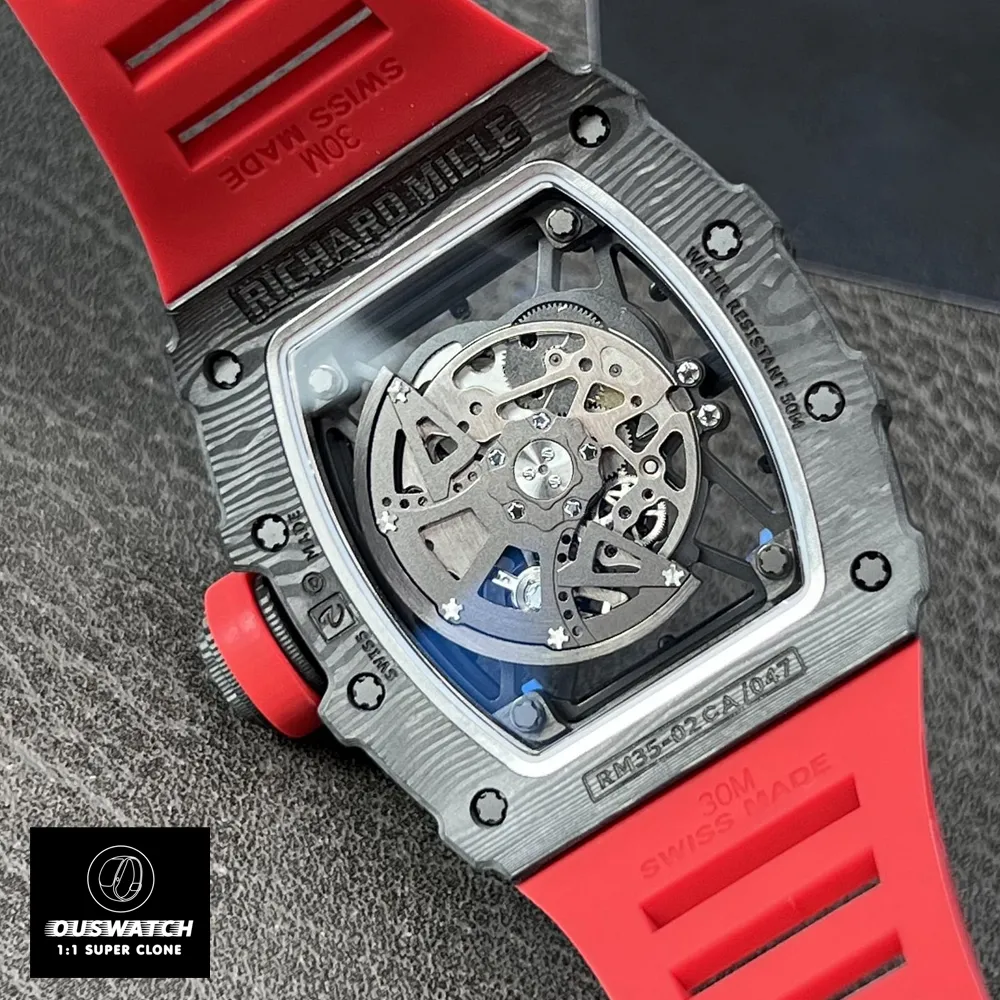 Back view of the Super Clone Richard Mille RM 35-02 watch.