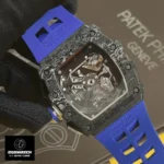 Back view of the Richard Mille Blue Flyback Chronograph RM 011.