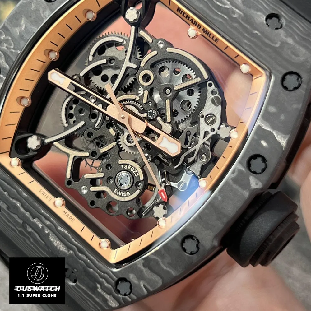 Macro Shot of Richard Mille RM 055 Skeleton Dial