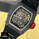 Close-up of the movement of the Richard Mille Copy RM 35-02 watch.