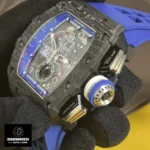 Ergonomic Chronograph Pushers on Richard Mille RM 011 - Titanium Alloy with Anti-Slip Texture