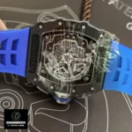 Caseback View of Richard Mille RM 011-04 Replica - Visible Flyback Chronograph Gear Train & Waterproof Engineering