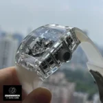 Richard Mille RM56-02 showing the gloss of its sapphire crystal case