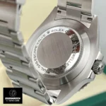 Case back of Rolex Sea-Dweller 126600 with screw-down design and engraved 'Original Gas Escape Valve' text