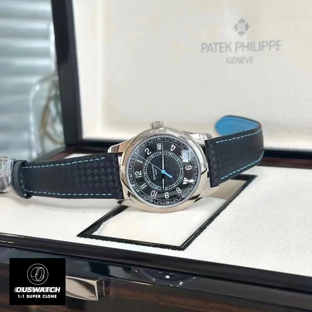 Patek 6007G-011 40mm watch inside its branded wooden box