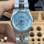 2025 new rolex land dweller 36mm ice blue Replica watch front