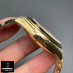 Side view of the John Mayer Rolex Daytona 116508 super clone, highlighting its satin-brushed case finish and polished edges