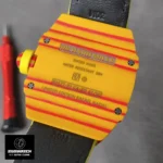 Rear view of the Richard Mille RM 27‑03 yellow super clone watch, showing the exhibition caseback.