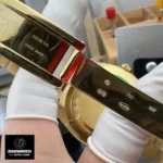 Detailed view of the open folding clasp on the Rolex Day-Date 228238, revealing fine craftsmanship.