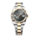 Rolex Datejust 41mm two-tone watch model 126333 with fluted bezel displayed on a white background.