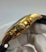 Replica Rolex 126518LN Daytona blue dial showing chronograph pushers