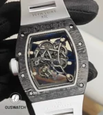 Backside view of Richard Mille RM 055 Bubba Watson skeleton case luxury watch.