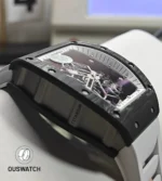 Side view of Richard Mille RM 055 Bubba Watson watch highlighting the titanium case.