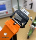 Detailed close-up of Richard Mille RM 65-01 folding clasp with precision finishing.