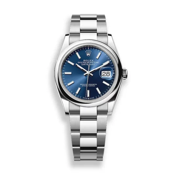 Rolex datejust 36mm 126200-0006 blue face 3235 movement stainless steel watch