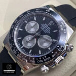 Close-up of Rolex Daytona 126519LN-0002 dial at 75-degree angle