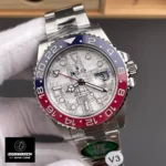 Rolex GMT Master II Pepsi Meteorite Dial watch displayed at 110-degree angle