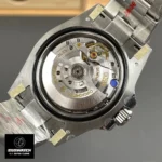 Detailed close-up of Rolex GMT Master II Pepsi Meteorite Dial movement