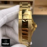 Front-facing view of the clasp on Rolex Submariner gold blue dial 126618LB-0002.