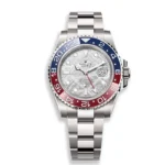 Rolex GMT Master II Pepsi Meteorite Dial 126719BLRO watch on white background