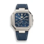 Patek Philippe Cubitus 5822p-001 replica watch with moon phase display, showcased on a clean white background.