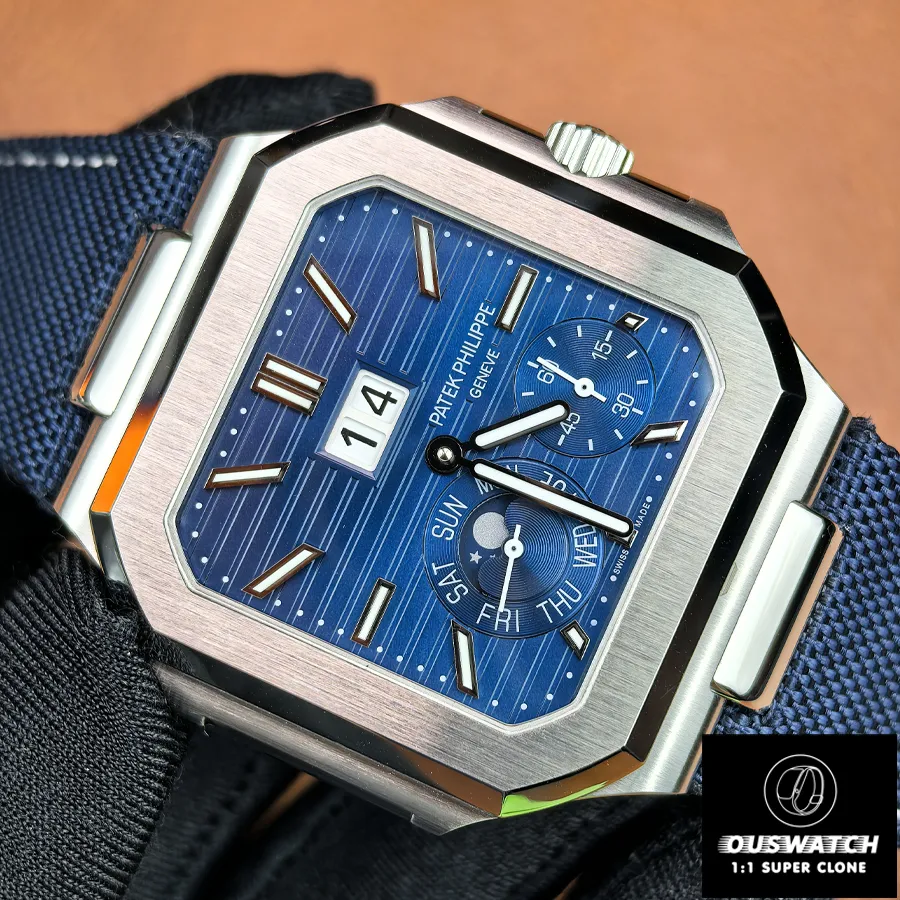 Patek Cubitus Super clone 5822p-001 Blue Dial Showcase