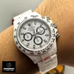 rolex-custom-daytona-panda-white-ceramic-case-wrist-shot
