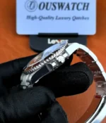 Close-up view of the Rolex Submariner 126610LN crown detail