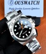 Rolex Explorer II Black Dial 226570-0002 shown from a 120-degree angle for a full product view