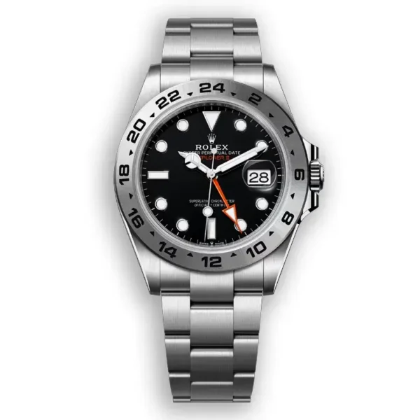 Rolex Explorer II Black Dial 226570-0002 GMT 42MM Super Clone watch shown on a clean white background